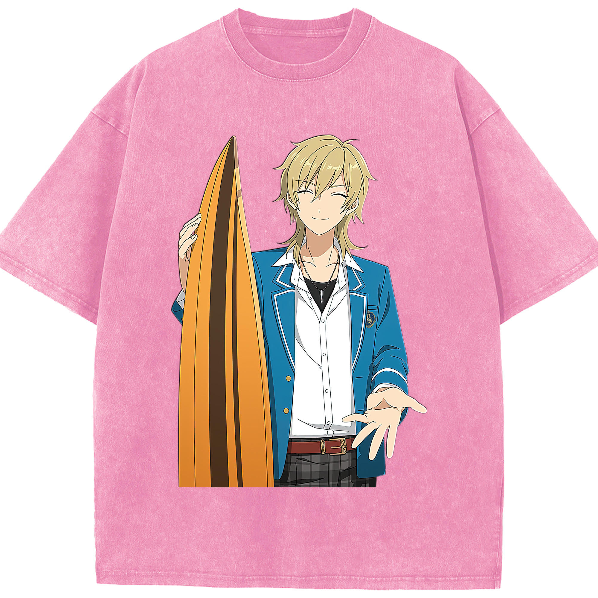 （画像用） あんさんぶるスターズ! Ensemble Stars 綿100% ヴィンテージ風 半袖Tシャツ（フロントプリント）